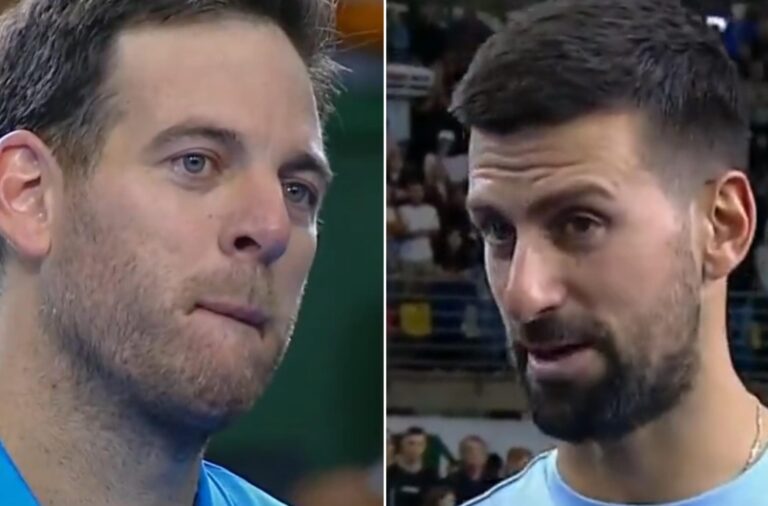 El emotivo discurso de Novak Djokovic que hizo llorar a Del Potro en su partido de despedida: Es un ejemplo para todos