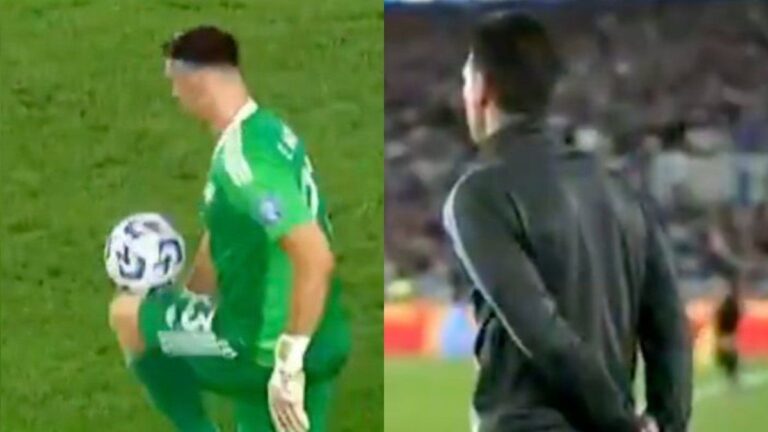 Video: la reacción de Lionel Scaloni a los jueguitos de Dibu Martínez en la goleada ante Brasil