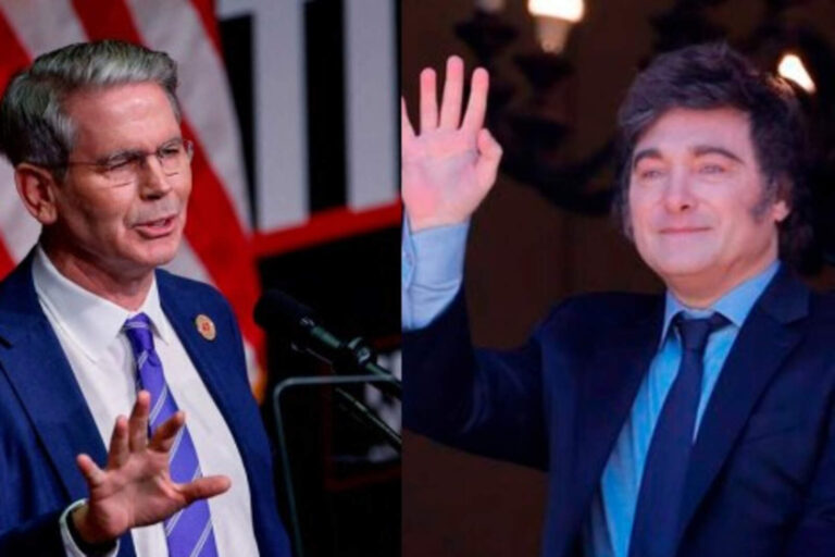 Milei ya se encuentra reunido con el Secretario del Tesoro de EEUU, Scott Bessent