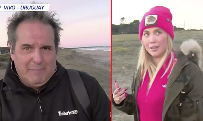 El increíble video de Wanda Nara rescatando a un movilero de América en Uruguay que se desmayó