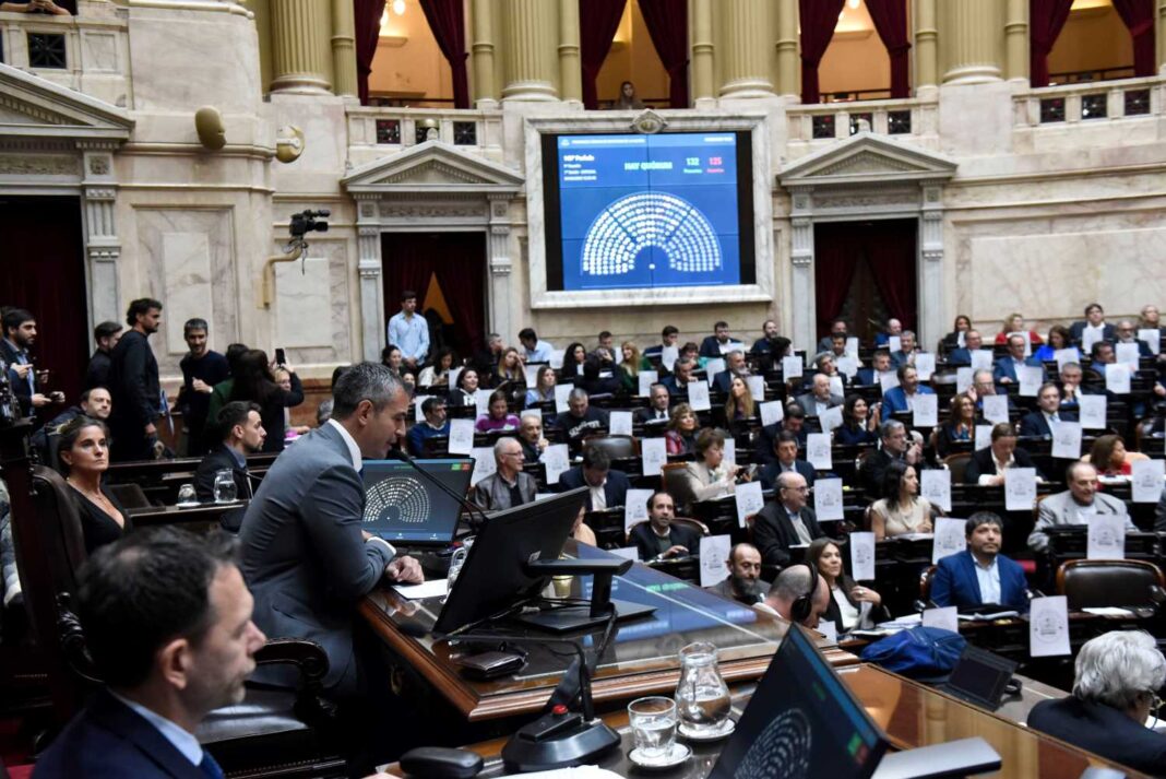 Sesión en la Cámara de Diputados de la Nación Argentina