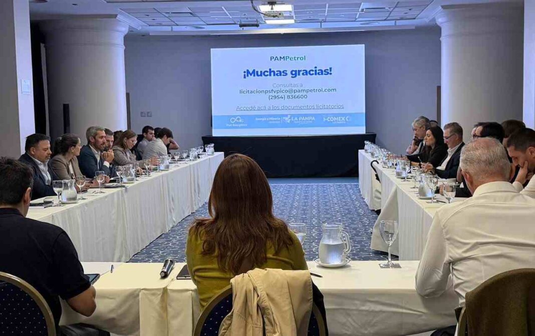 Presentación del Parque Solar Fotovoltaico de General Pico en Buenos Aires con representantes de empresas energéticas