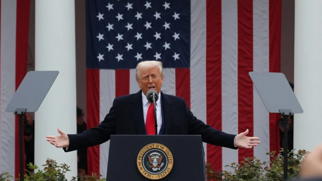 Conferencia de prensa del presidente de Estados Unidos, Donald Trump, hablando sobre Irán.