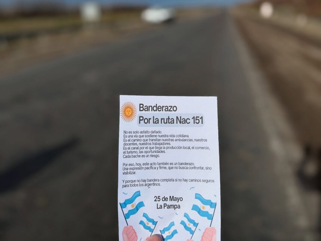 Ruta nacional transitando por la llanura pampeana