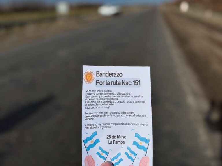 Ruta nacional transitando por la llanura pampeana