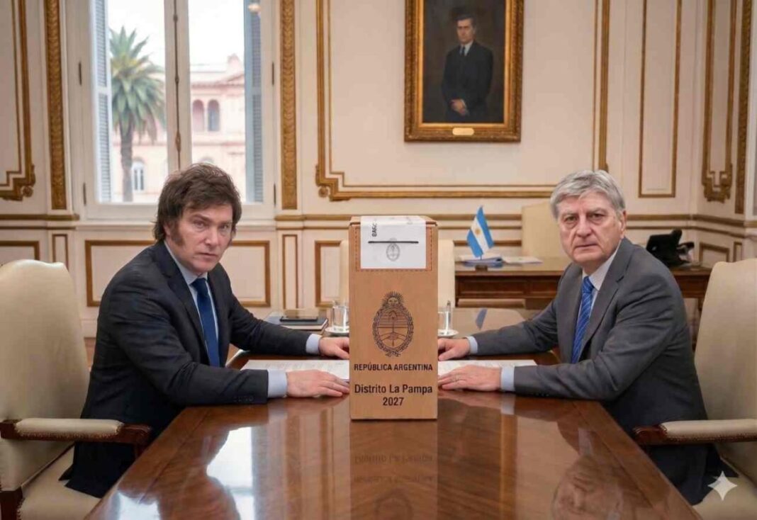 Sesión de la Cámara de Diputados de la Nación con carteles de La Pampa