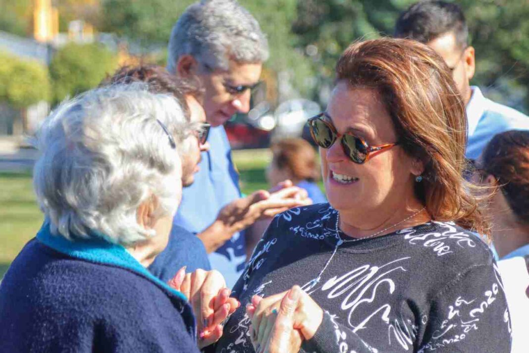 Intendenta Fernanda Alonso en el acto del Día Internacional del Trabajo en la Plaza 1º de Mayo de General Pico