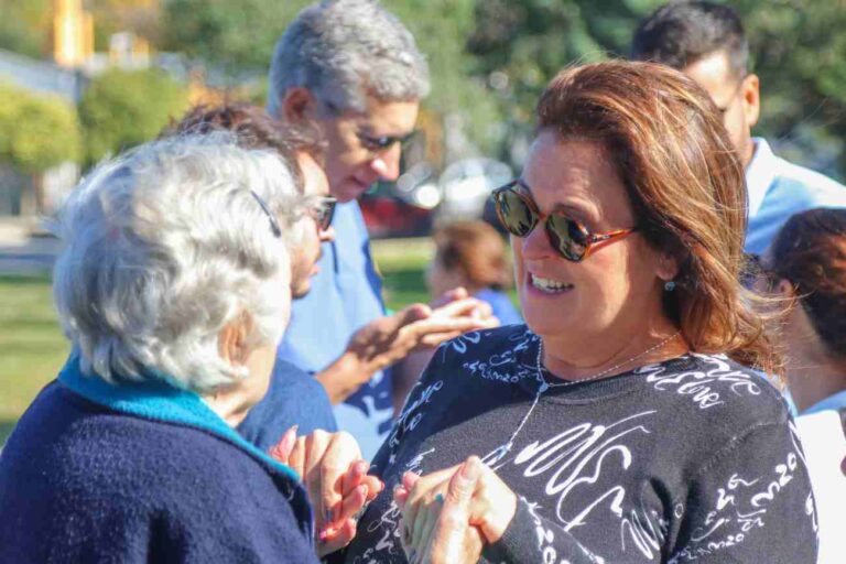Intendenta Fernanda Alonso en el acto del Día Internacional del Trabajo en la Plaza 1º de Mayo de General Pico