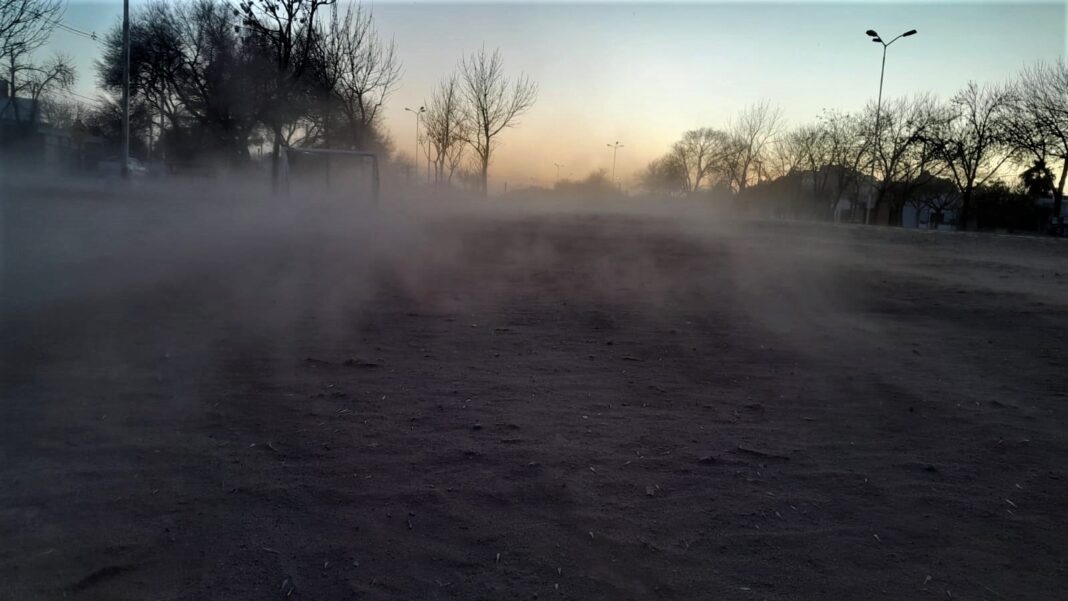 Viento y frío en Santa Rosa, La Pampa