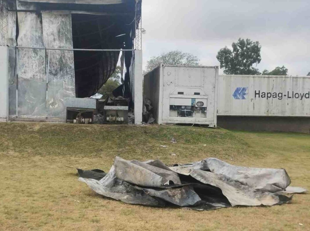 Fábrica de mozzarella Cinlap destruida por incendio en Alpachiri, La Pampa