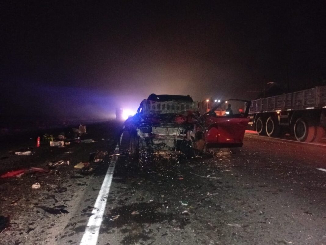 Imagen ilustrativa de un siniestro vial en la ruta nacional 20, en La Pampa